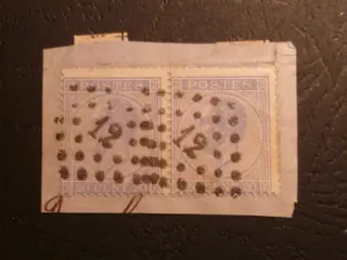 België 1863/1865 - Stamps on cut out - Unificato 16 - 17 - 18 -19 - 20