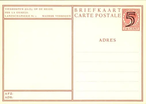 Nederland 1946 - Briefkaarten met illustraties van Landschappen en Stads- en Dorpsgezichten - Geuzendam 284 + 287