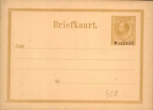 Suriname en Curaçao 1876/1959 - Verzameling van 62 briefkaarten e.a. postwaardestukken