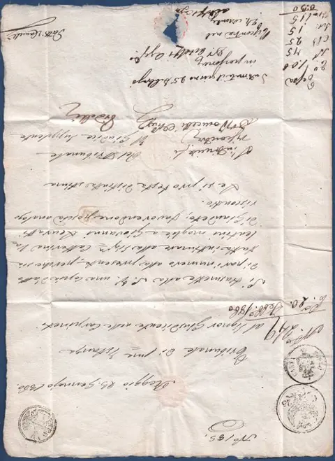 Italiaanse oude staten - Sardinië 1859/1860 - Circulated cover with Sardinian stamps used during the validity period of Modena - Sassone N. 13Ba, 16C