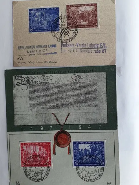 Duitsland, geallieerde en Sovjet zone 1945/1949 - Verzameling in een album