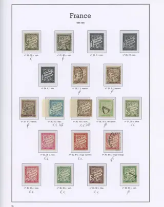 Frankrijk 1859 - QUOTE: over €4,600 - Very nice consistent collection of old taxes and semi-moderns, 37d signed - Depuis le n°2 jusqu'au 77