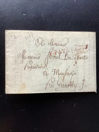 Frankrijk - Letters 1809 and 1918 PREPAID PARIS red