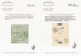 Frankrijk - Ballon Monté Tentoonstellingspagina's 1870/1871 - .