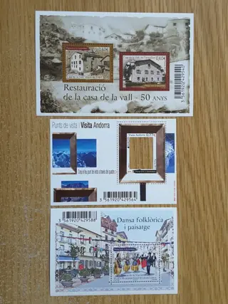 Andorra 2010/2016 - 7 complete years of standard use stamps - Yvert 681 à 792 sans les timbres non émis