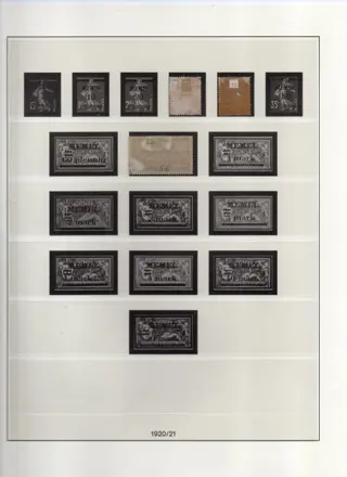 Memel 1920/1939 - Collection of stamps on Lindner sheets