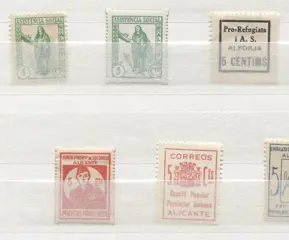 Spanje - Lokale uitgiften 1936/1939 - Stockbook with local republican cinderella stamps