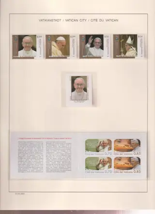 Vaticaanstad 2013/2015 - Jaargang,inclusief speciale velletjes en postzegelboekjes.
