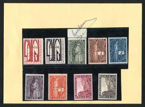België 1929 - Eerste Orval met HORIZONTALE Mouwstrepen - POSTFRIS met Certificaat - OBP 258A/266AA