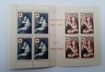 Frankrijk 1953/1954 - 2 “Croix Rouge” (Red Cross) booklets - Yvert 2002, 2003 MNH