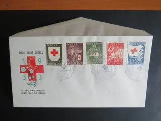 Nederland 1952/1953 - FDC Postjubileum en Rode Kruis - NVPH E10 + E14