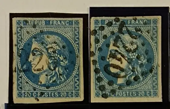 Frankrijk 1871/1871 - Block, transfer of the 15 Ceres stamps, Bordeaux issue 46B / full plate - Yvert et Tellier 46B