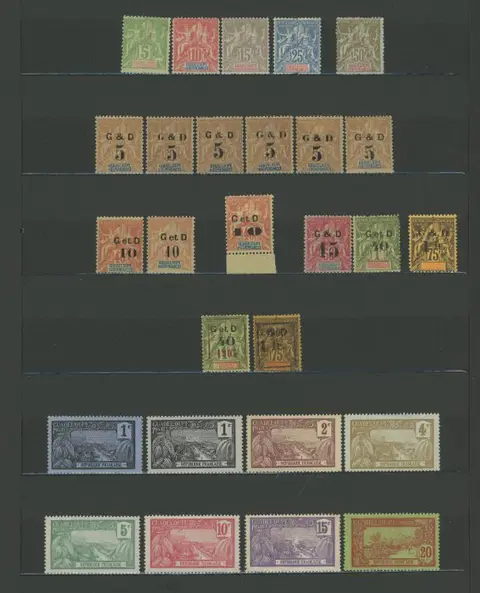 Franse kolonie 1884 - QUOTE: over €2,400 - Guadeloupe - Very nice set, mint, including NSC, with old, Group types, etc. - Depuis le n°1