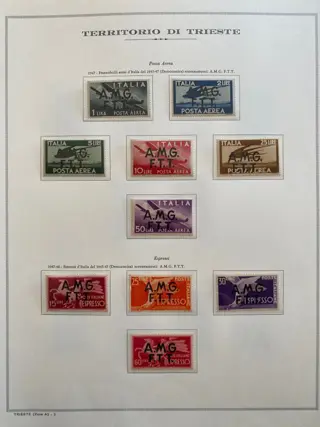 Triëst - Zone A 1947/1954 - TRIESTE A complete collection with services of stamps of the period