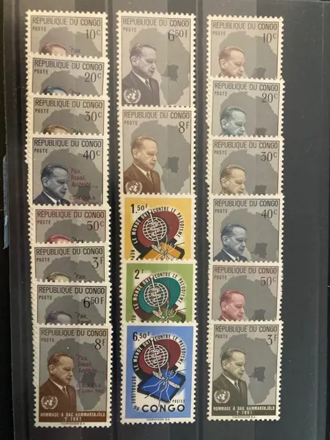 DR Congo 1960/1964 - 5 Volledige jaargangen met blokken zoals getoond in de afbeeldingen - tussen OBP/COB 372 en 575 + BL11 t/m 15