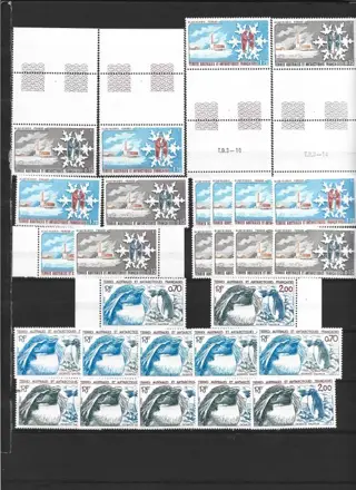Franse Zuidelijke en Antarctische Gebieden 1982/1984 - Lot of T.A.A.F with airmail-CD-Bloc/4 and miscellaneous 1982/1984 MNH** - Yvert 2021