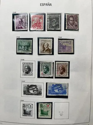 Spanje 1945/1986 - Verzameling in een Davo Album