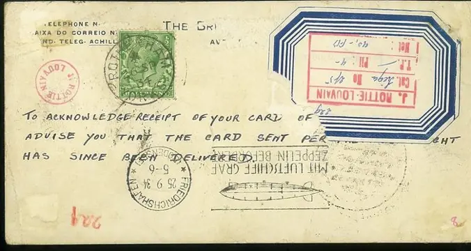 Zuid-Amerika - Brazil 1933 and 1934 - two Zeppelinflights