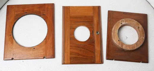 18 Plaquettes en bois et métal pour Chambre et appareil Grand Format