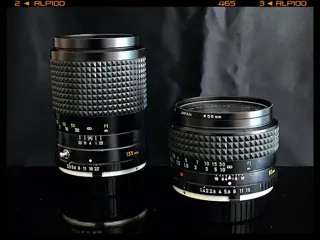 Minolta XE (XE-1/XE-7) SLR Camera + 2 lenses : Minolta Rokkor MC 50mm f.1,4, MC 135mm f.3,5 - Full Set