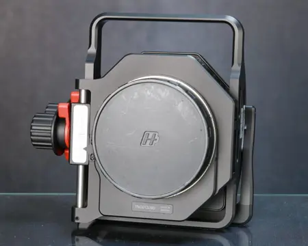 Hasselblad HTS 1,5x Tilt/Shift Adapter met statief aansluiting, tas en doos.