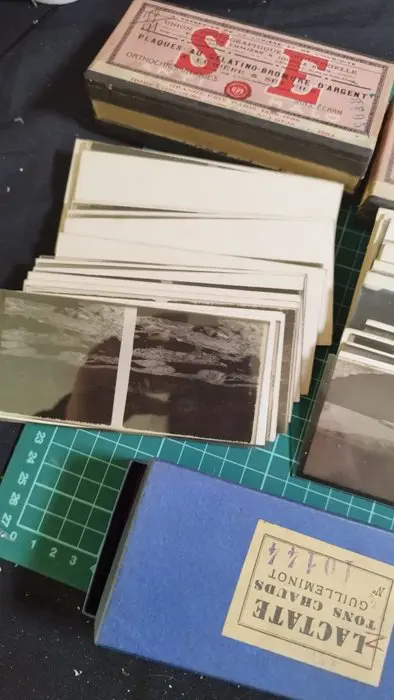 Lumière LOTE 54 PLACAS CRISTAL negativos estereoscopicas 6X13 circa 1910-1925 Lyon y más