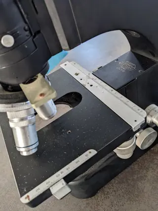 Leitz trinocular microscope