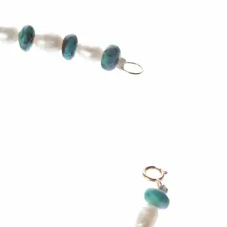 Intini Jewels - 18 karaat Geel goud, Goud - Armband Zoetwater parel - Turkooizen