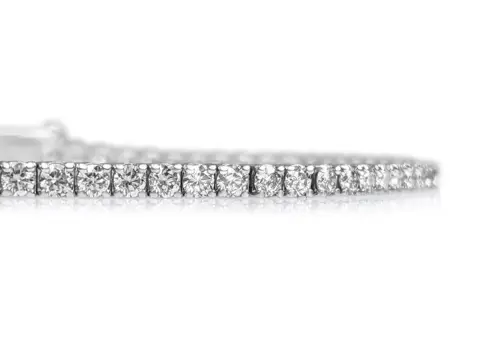 2.15 Carat DiamondTennis Riviera - 14 karaat Witgoud - Armband - GEEN RESERVE