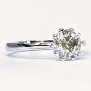 1.51 ct Natural Fancy Gray SI1 - 14 karaat Witgoud - Ring - 1.51 ct Diamant - Geen minimumprijs