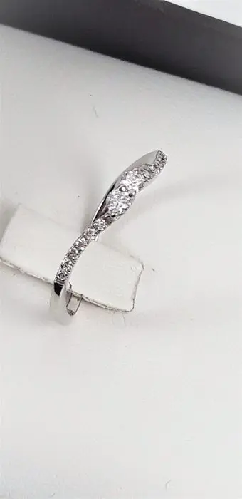 Polello - 18 karaat Witgoud - Ring - 0.17 ct Diamant