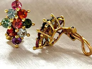 H. Stern - 18 karaat Goud - Oorbellen - Amethisten, Aquamarijnen, Citrienen, Granaatstenen, Peridots, Toermalijnen, Topaas