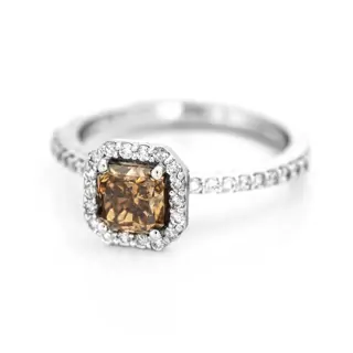 1.32 tcw VS2 Diamond Ring - 14 karaat Witgoud - Ring - 1.01 ct Diamant - Diamanten van 0,30 ct - geen minimumprijs