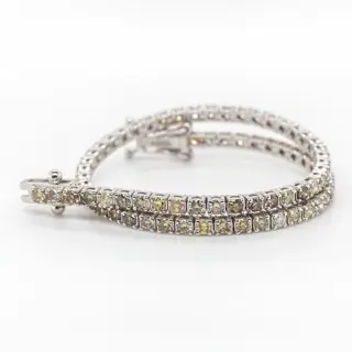 No Reserve Price - 14 karaat Witgoud - Armband - 2.33 ct Diamant