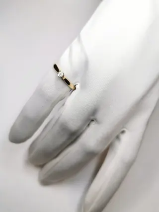 18 karaat Goud - Ring - 0.10 ct Diamant