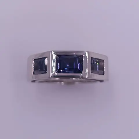 Vasari - 18 karaat Witgoud - Ring - 2.20 ct Loliet