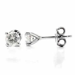 1.00ct G/SI Diamond Earrings - 14 karaat Witgoud - Oorbellen - ***Geen minimumprijs***