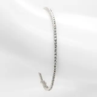 *NO RESERVE PRICE* 1.10ct Diamond Bracelet - 14 karaat Witgoud - Armband