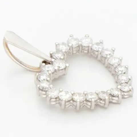 No Reserve - 18 karaat Witgoud - Hanger - 0.40 ct Diamant