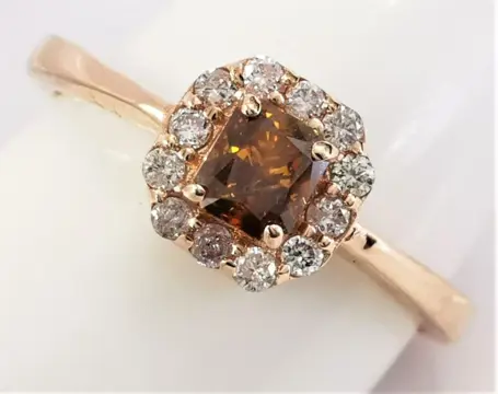 Designer Halo Ring - 14 karaat Rosé goud - Ring - 0.42 ct Diamant - Diamanten