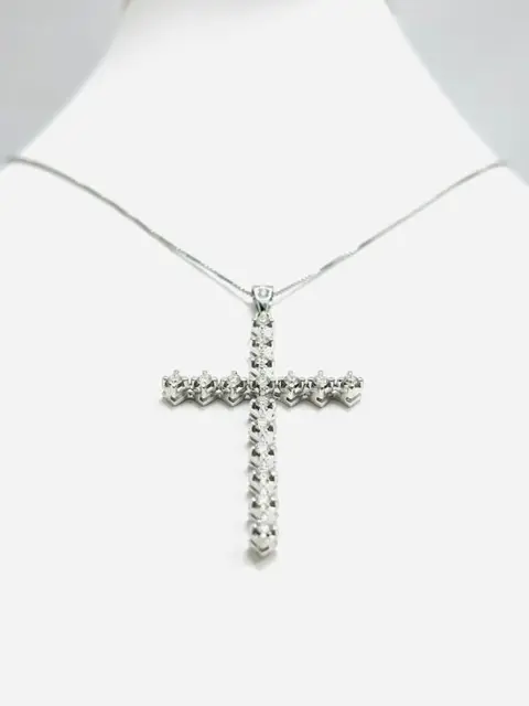 Astralia - 18 karaat Witgoud - Collier met hanger - 1.00 ct Diamant