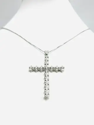 Astralia - 18 karaat Witgoud - Collier met hanger - 1.00 ct Diamant