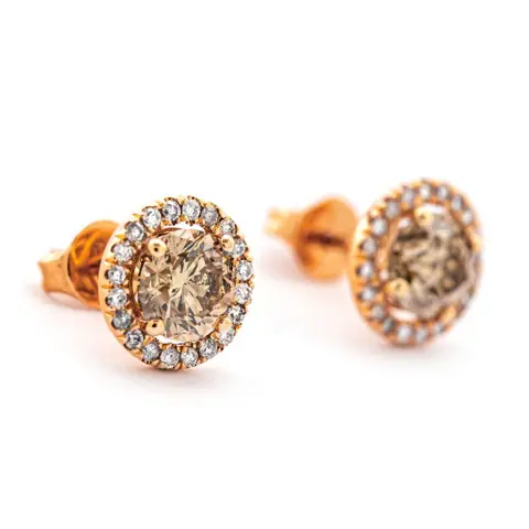 2.30 tcw Diamond Earrings - 14 karaat Rosé goud - Oorbellen - 2.04 ct Diamant - 0,26 ct diamanten - geen minimumprijs
