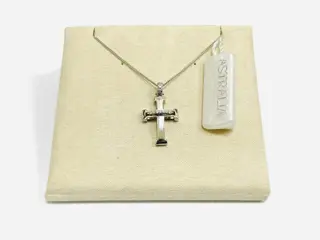 Astralia - 18 karaat Witgoud - Collier met hanger - 0.10 ct Diamant