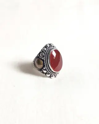 925 Zilver - Ring Carneool