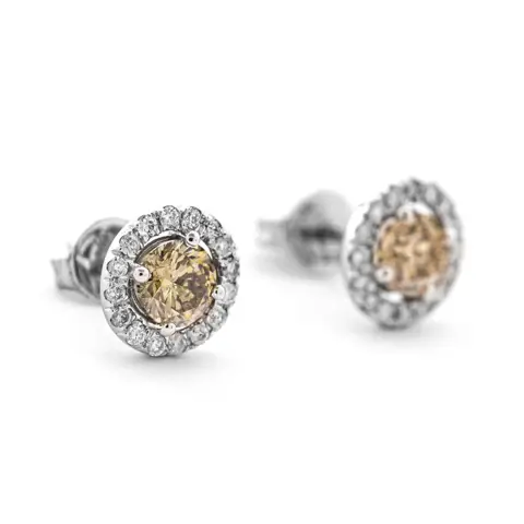1.28 tcw Diamond Earrings - 14 karaat Witgoud - Oorbellen - 1.01 ct Diamant - Diamanten van 0,27 ct - geen minimumprijs