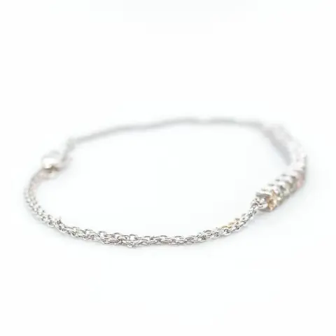 No reserve price - 0.80 tcw - 14 karaat Witgoud - Armband Diamant