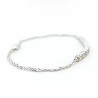 No reserve price - 0.80 tcw - 14 karaat Witgoud - Armband Diamant