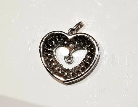 14 karaat Witgoud - Hanger Diamant - Diamanten