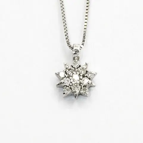 Pg Gioielli - 18 karaat Goud - Collier met hanger - 0.22 ct Diamant